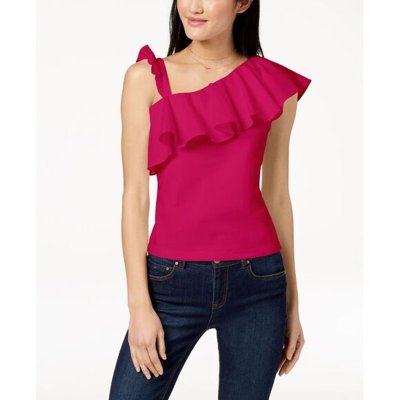 The Edit By Seventeen Juniors Ruffled Top - Picture 1 of 3